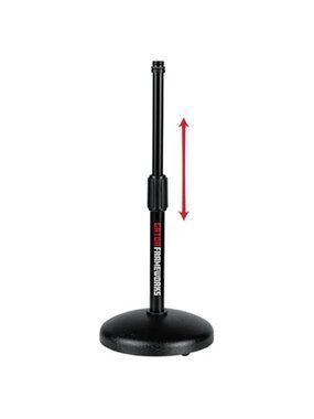 Frameworks Desktop Microphone Stand with Round Weighted Base & Adjustable